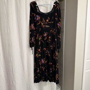 Floral Black Maxi Dress